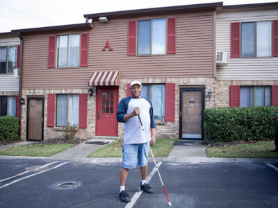 Raymond is a veteran tenant at Glastonbury Woods apartment in Nashville.
